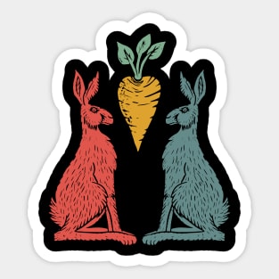 Carrot & Rabbits Sticker